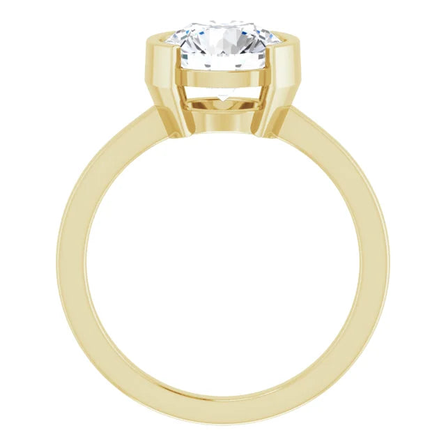 Yellow Gold Round Solitaire Engagement Ring
