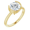 Yellow Gold Round Solitaire Engagement Ring