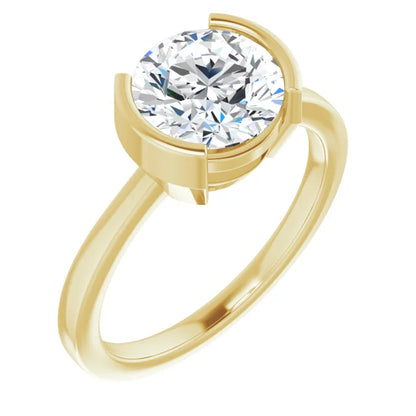 Yellow Gold Round Solitaire Engagement Ring