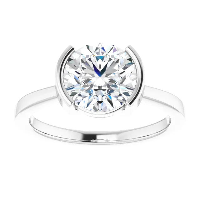White Gold Round Solitaire Engagement Ring