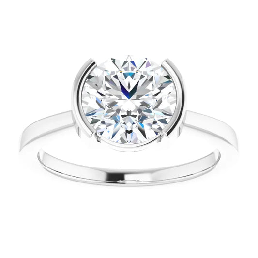 White Gold Round Solitaire Engagement Ring