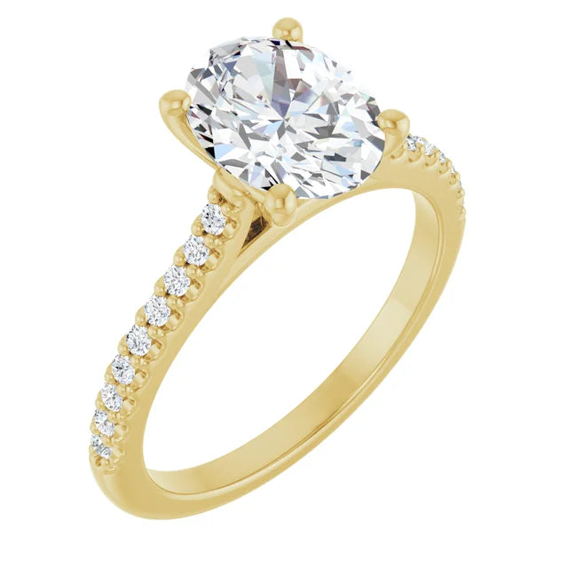 Yellow Gold Oval Engagement Ring