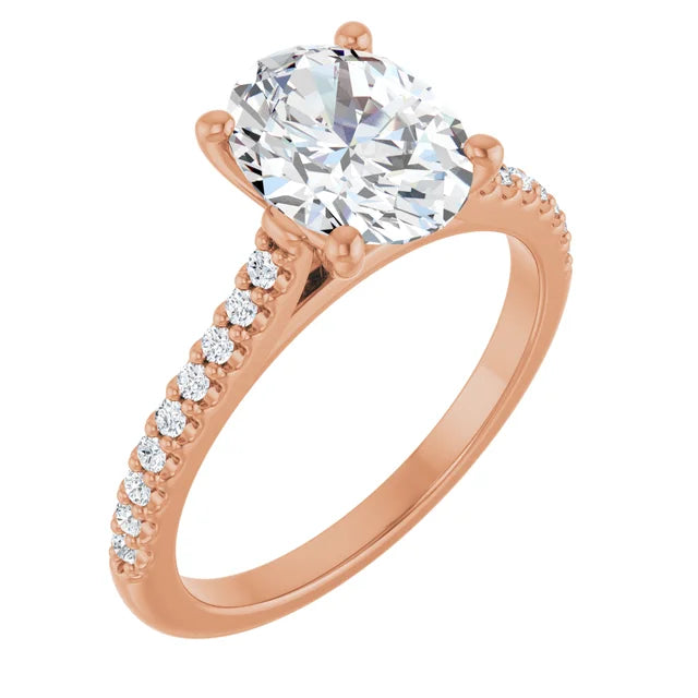 Rose Gold Oval Engagement Ring