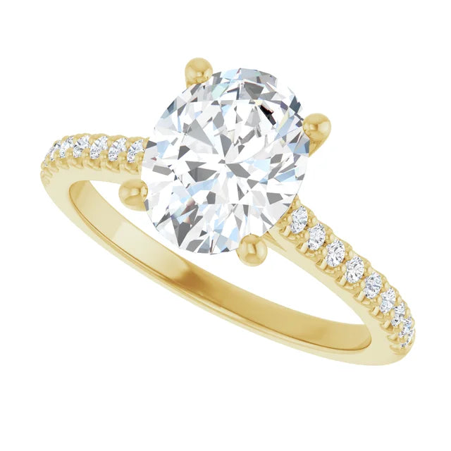Yellow Gold Oval Engagement Ring