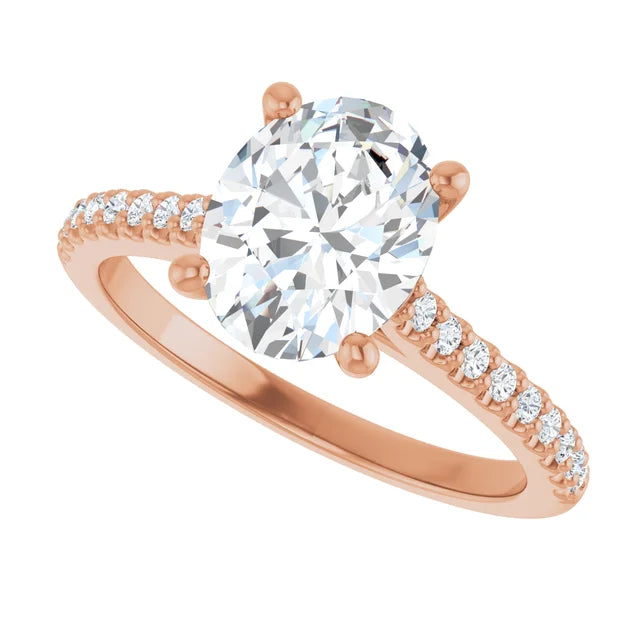 Rose Gold Oval Engagement Ring