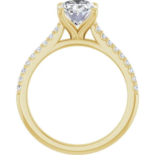 Yellow Gold Oval Engagement Ring