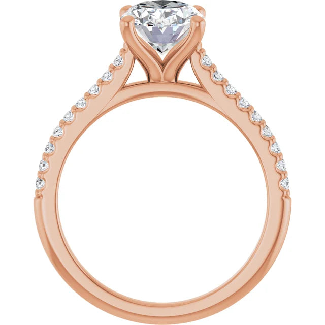 Rose Gold Oval Engagement Ring