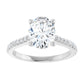 White Gold Oval Engagement Ring