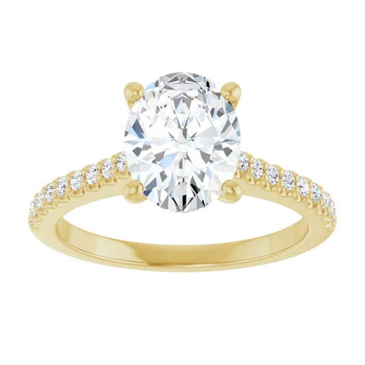 Yellow Gold Oval Engagement Ring
