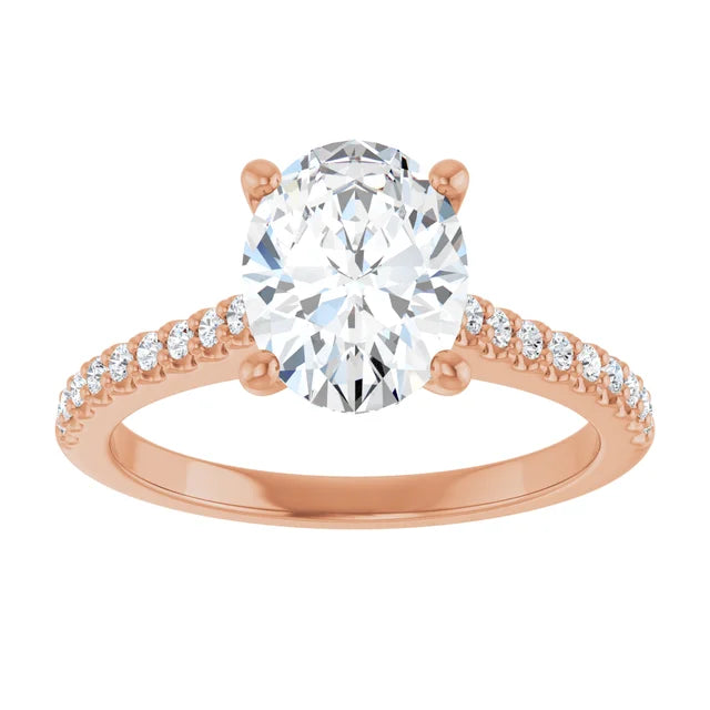 Rose Gold Oval Engagement Ring