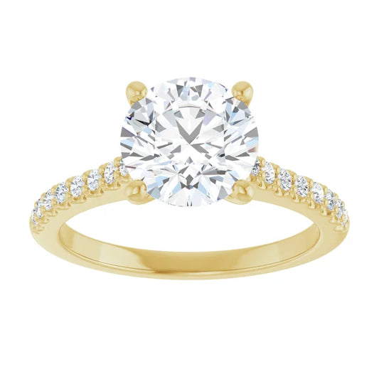 Yellow Gold Round Engagement Ring
