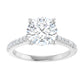 White Gold Round Engagement Ring