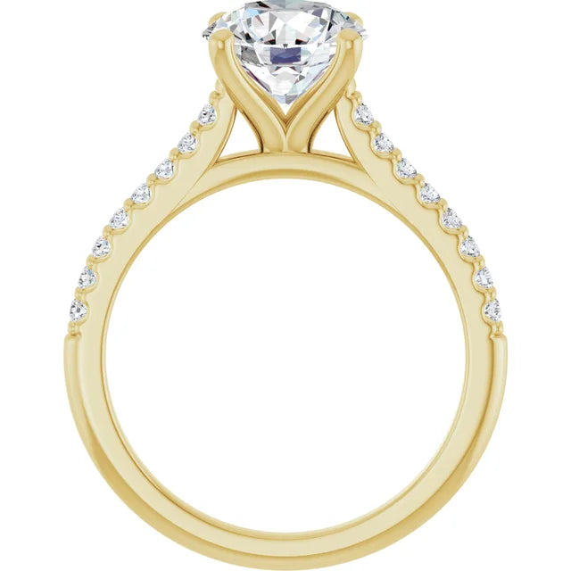 Yellow Gold Round Engagement Ring