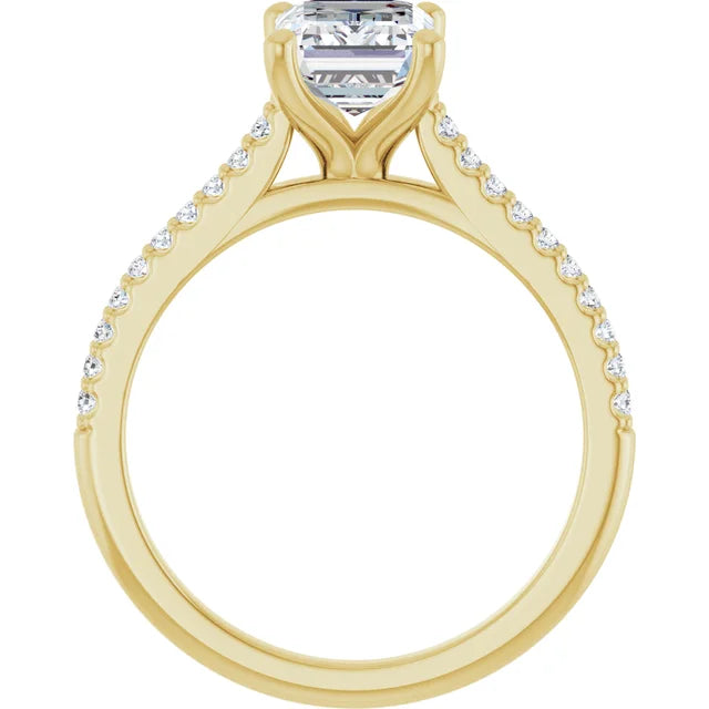 Yellow Gold Emerald Engagement Ring
