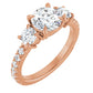 Rose Gold Engagement Ring with Claw Prongs