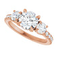 Rose Gold Engagement Ring with Claw Prongs