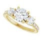 Yellow Gold Engagement Ring with Claw Prongs
