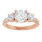 Rose Gold Engagement Ring with Claw Prongs