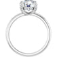 White Gold Round Engagement Ring With Hidden Halo