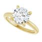 Yellow Gold Round Engagement Ring With Hidden Halo