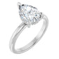 White Gold Pear Engagement Ring With Hidden Halo