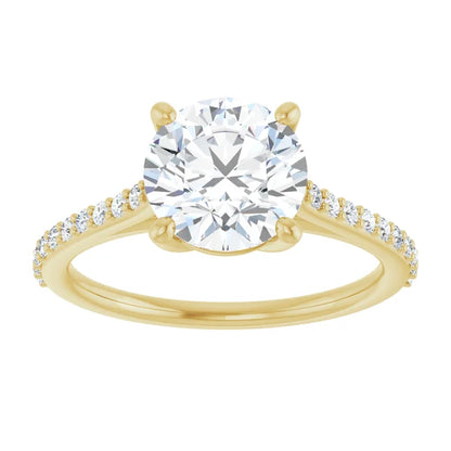 Yellow Gold Round Engagement Ring