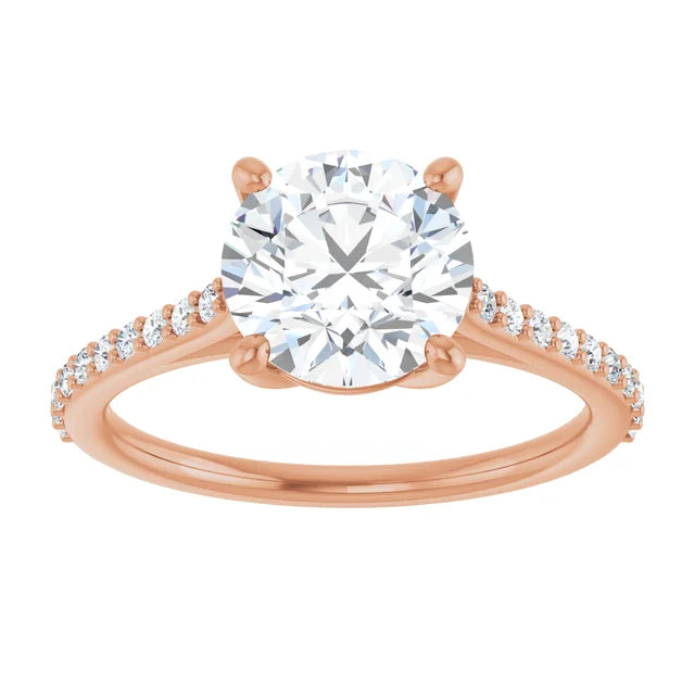 Rose Gold Round Engagement Ring