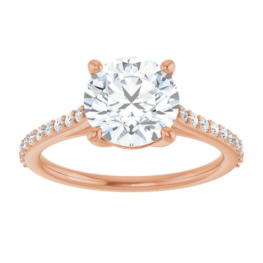 Rose Gold Round Engagement Ring