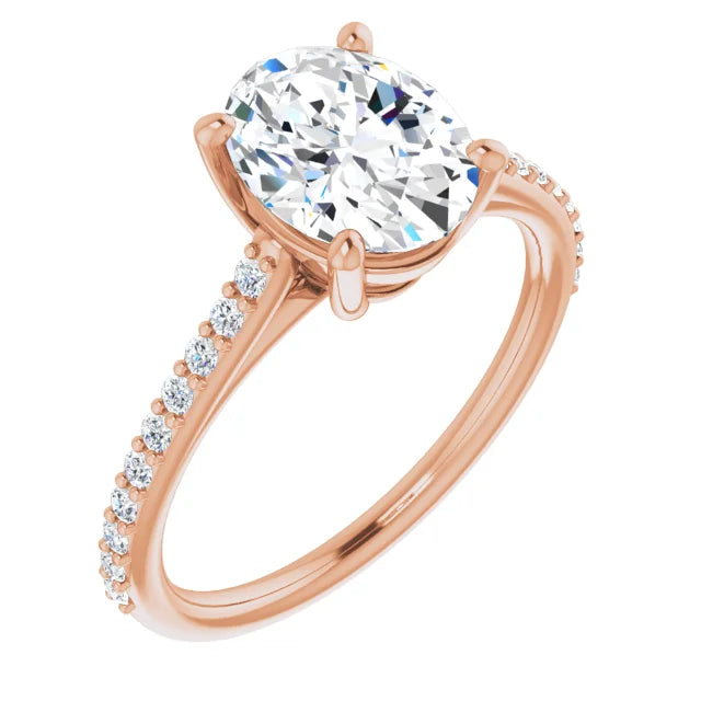 Rose Gold Oval Engagement Ring