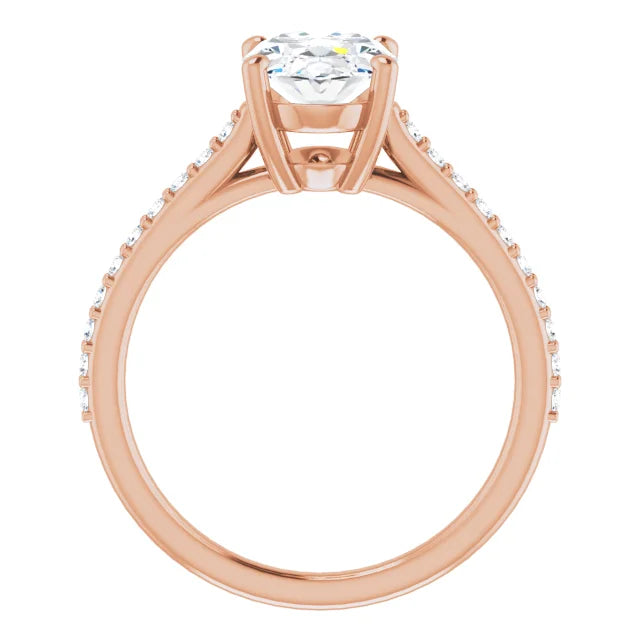 Rose Gold Oval Engagement Ring