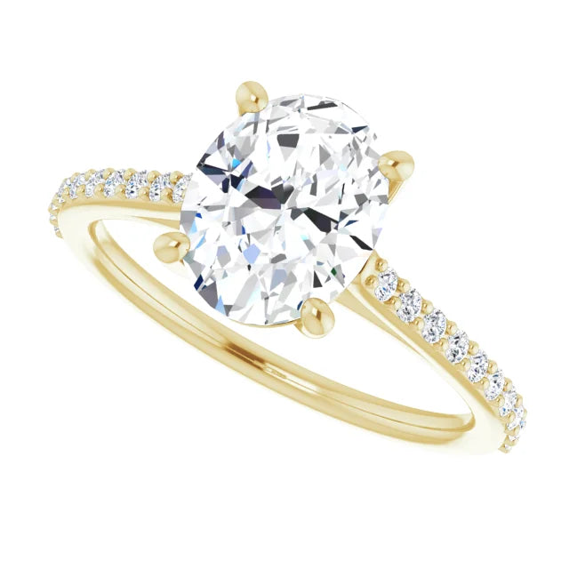 Yellow Gold Oval Engagement Ring