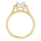 Yellow Gold Oval Engagement Ring with Halo