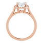 Rose Gold Oval Engagement Ring with Halo