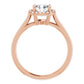Rose Gold Cushion Engagement Ring with Halo