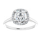 Cushion Engagement Ring with Halo
