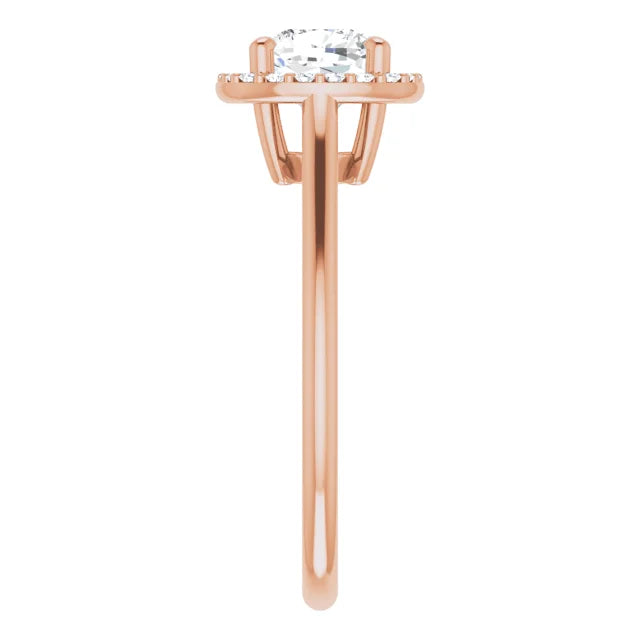 Cushion Engagement Ring with Halo