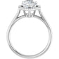 White Gold Pear Engagement Ring with Halo