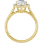 Yellow Gold Pear Engagement Ring with Halo