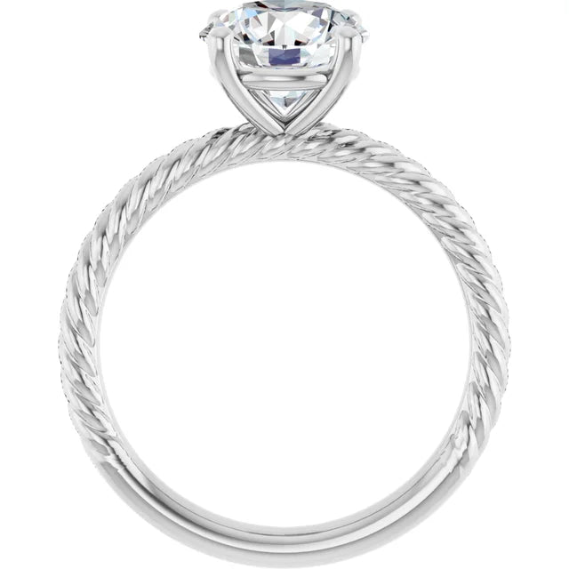 White Gold Round Solitaire Engagement Ring