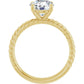 Yellow Gold Round Solitaire Engagement Ring