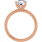 Rose Gold Round Solitaire Engagement Ring