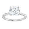 White Gold Round Solitaire Engagement Ring