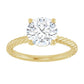 Yellow Gold Round Solitaire Engagement Ring