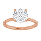 Rose Gold Round Solitaire Engagement Ring
