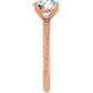 Rose Gold Round Solitaire Engagement Ring