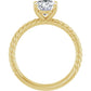 Yellow  Gold Oval Solitaire Engagement Ring