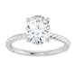 White Gold Oval Solitaire Engagement Ring
