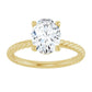 Yellow Gold Oval Solitaire Engagement Ring