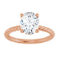 Rose Gold Oval Solitaire Engagement Ring