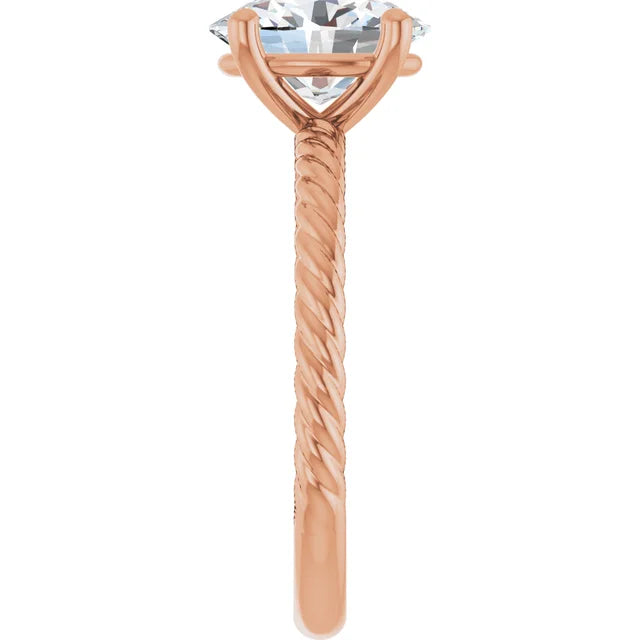 Rose Gold Oval Solitaire Engagement Ring